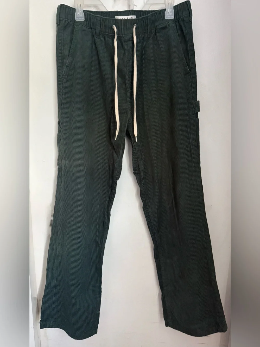PacSun Men's Forest Green Corduroy Drawstring Pants
